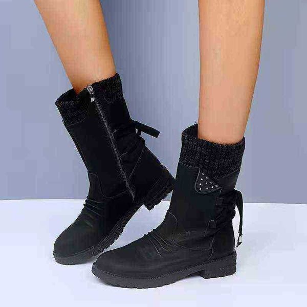 

women boot 's winter new women's shoes large boots short wool 07091011, Black