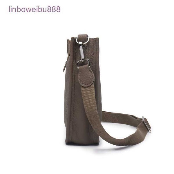 

bag herme real leather new h family calf leather evelyns bag mini fashion personalized one shoulder messenger hollow bucket bag female nyni