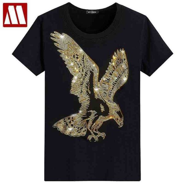 

england style fancy tshirt short sve t-shirt eagle dign bottom t shirts print summer rhintone men's fashion solid mydbsh, White;black