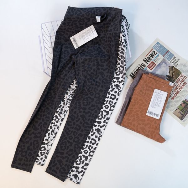 

active pants lu-008 align yoga leggings naked feeling high waist sports pants lululemens women breathable workout seamless scrunch leopard g