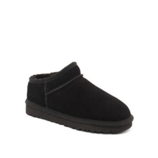 

mini women snow boots plush boots lazy short soft comfortable sheepskin keep warm with card dustbag nice gifts aus u, Black