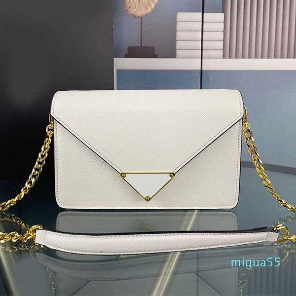 

brand fashion chains plain shoulder bags cross body purse genuine leather handbags letter excellent flap hasp hardware detachable strap