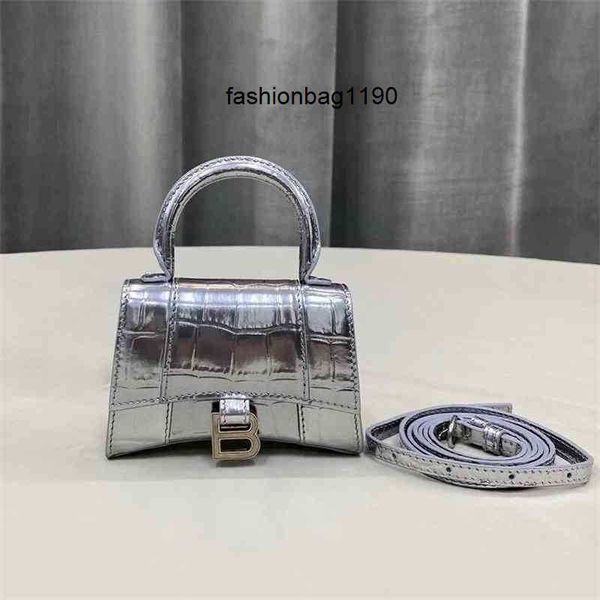 

women designer balencaigass bags early 2022 spring women's leather button hourglass cowhide mini portable diagonal bag