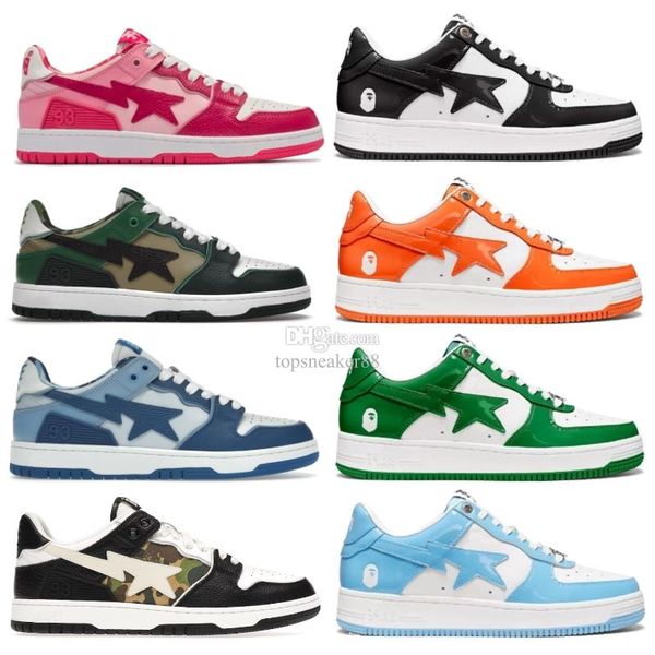 

casual shoes sneakers white green red black yellow sk8 men women a bapestas sta low abc camo stars