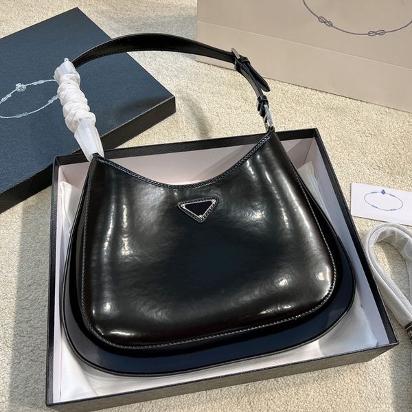 

stylish hobo leather underarm bags shoulder handbags clutch bags women totes moon shaped designer bag