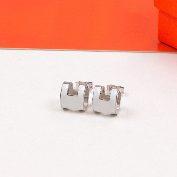 

women hoops earrings fashion womens big circle simple earring jewelry luxurys designer letter gold nose stud earring wholesale, Golden;silver
