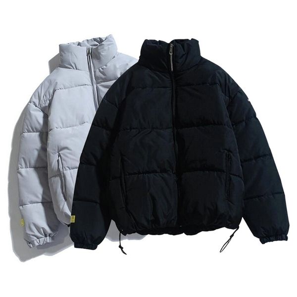 

mens down parkas winter men solid color parkas quality mens stand collar warm thick jacket male fashion casual parka coat drop 221010, Black