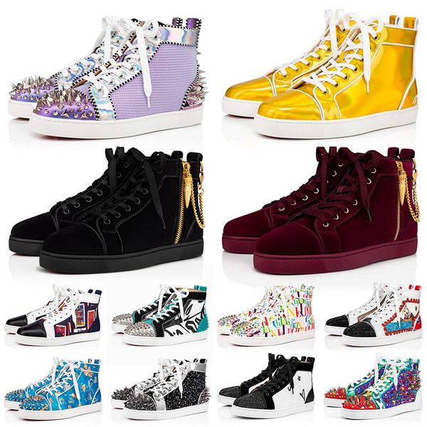 

with box 2022 bottoms red shoes for men women sneakers size 5-13 designer fashion platform flat casual shoe fashion luxury loafers vintage r