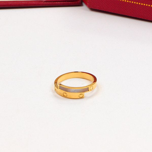 

fashion designer gold letter rings bague for lady women party wedding lovers gift engagement screw jewelry, Silver