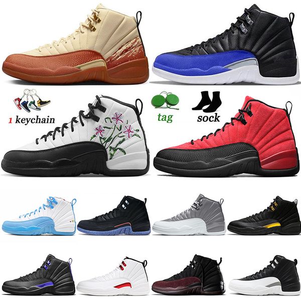 

2022 utility men jumpman 12 12s basketball shoes mens a ma maniere flower white black stealth royalty twist university gold white trainers s