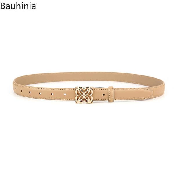 

belts bauhinia new fashion simple 105cm for women luxury designer brand cowhide thin belt g221010, Black;brown