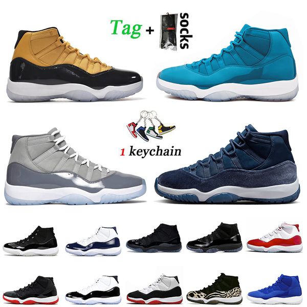 

jumpman 11 11s basketball shoes og unc sneakers for women mens j11 midnight navy cherry cool grey black yellow jubilee 25th anniversary high