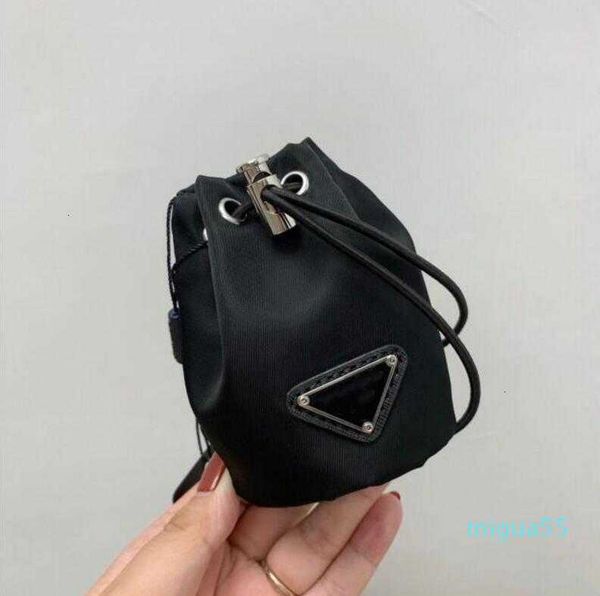 

brand cute girl mini bags wallets earphone luxury silver hardware chain nylon canvas pouch women coin purses fashion black key