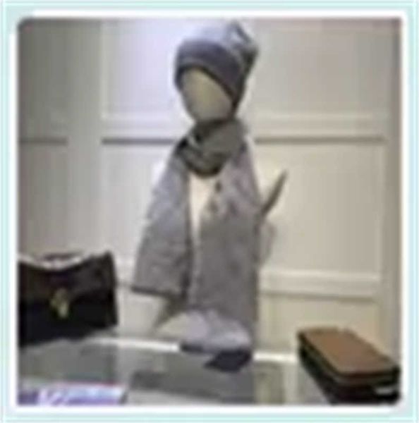 

toque and scarf set scarves sets beanie hats fashion scarf for man women winter shawl long neck breathable 9option, Blue;gray
