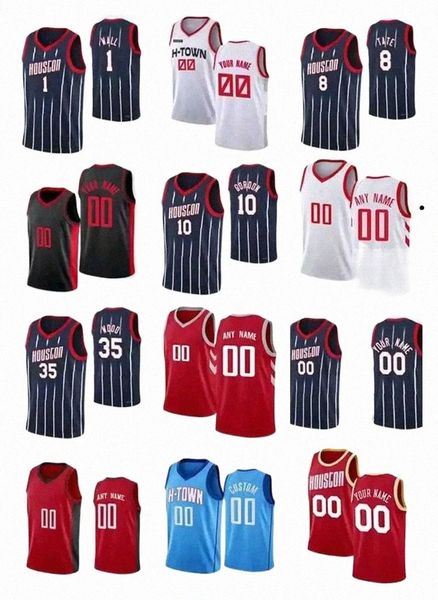 

college wearbasketball jerseys 75th basketball jerseys custom mens womens houston''rockets''jersey 1 john wall 35 christ, Black