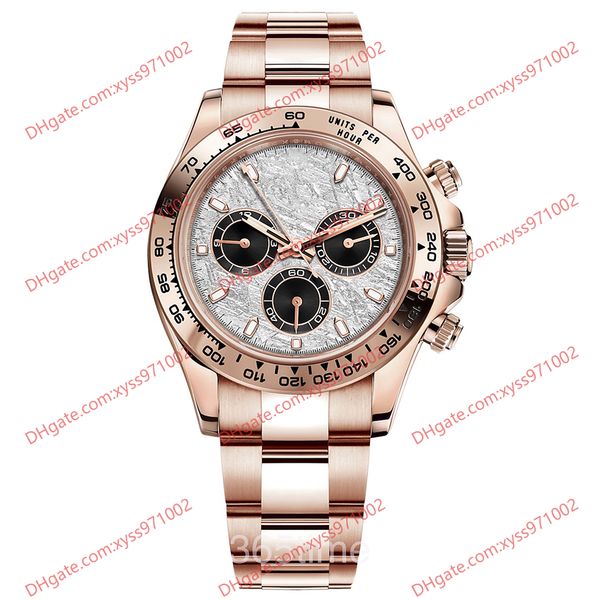 

men's watch highquality factory 2813 automatic mechanical watch 116505 40mm gray dial rose gold wristwatch band watches sapphire glass, Slivery;brown