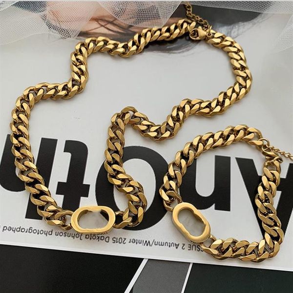 

figaro chains europe america fashion jewelry 316l necklaces women lady titanium steel 18k plated gold thick chain necklaces bracel347l, Silver