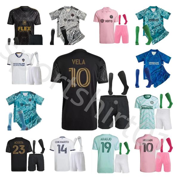 

inter miami beckham soccer jerseys 22 23 lafc higuain toronto d.c. uniteds los angeles fc 22 23 la galaxy atlanta united fc nycfc football s, Black;yellow