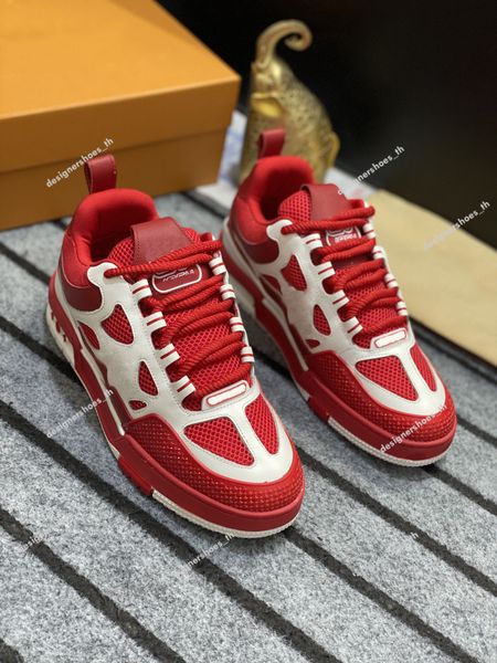 

sprint sneakers casual shoes outdoor shoes trainers men designer sneaker leather rubber tactic low platform shoe pattern printing with box, Black