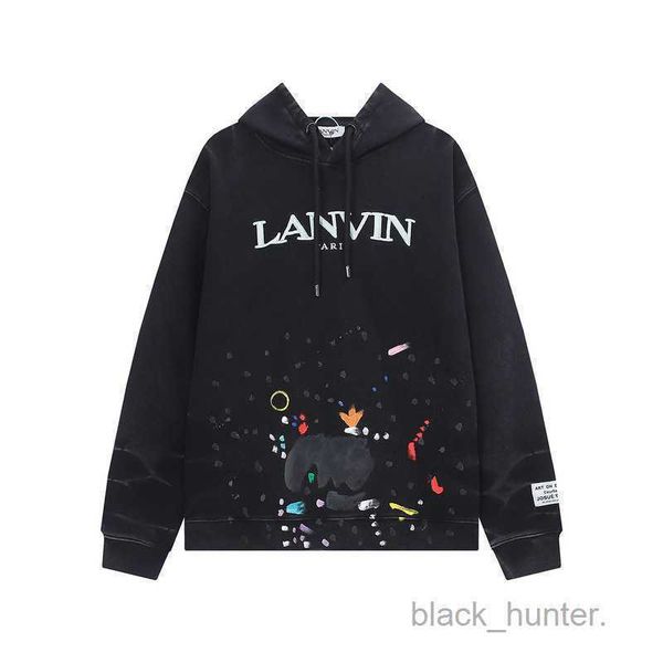 

men's hoodies galery dept designer sweatshirts autumn 22 co branded alphabet embroidery sweater wash worn splash hoodie, Black