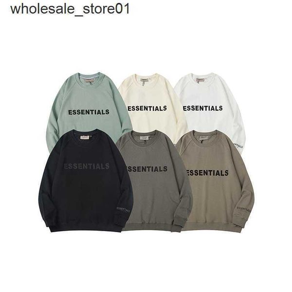 

new men's hoodies designer sweatshirts essential letter round neck fashion brand streetwear sweater, Black