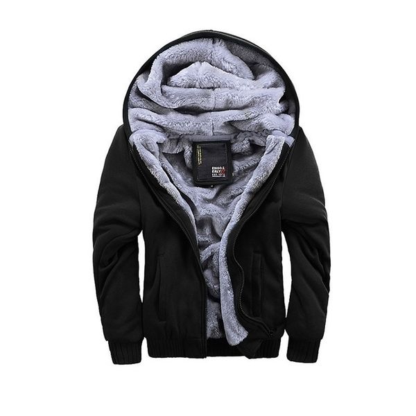 

mens down parkas winter men casual thick warm coat male zipper hooded fleece long sleeve jacket solid color parkas outerwear 221010, Black