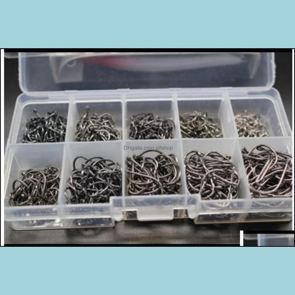 

original hooks fishing fishing hooks sports outdoors 500pcs/1box 3-12 sier ise hook high carbon steel barbed carp pesca accessories drop del