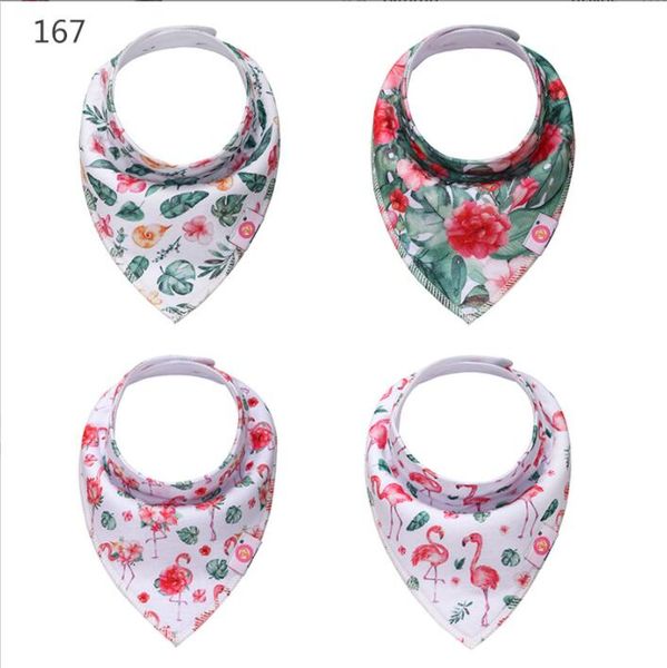 

baby burp cloths bibs ins toddler cotton bandana printed infant saliva towel dribble bibs pinafore fashion newborn double layer triangle hea
