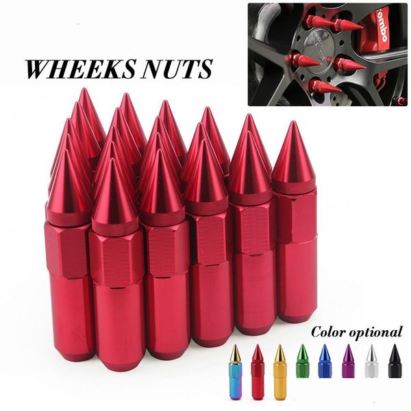 

wheel bolt nut 20 pcs wheel lug nuts rastp-87mm spike m12x1.5/m12x1.25 with logo rs-ln014 black drop delivery 2022 mobiles motorcycl dhzm3