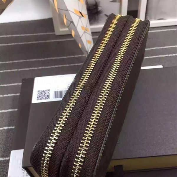 

2020 whole classic standard business wallet men women long purse good quality money bag double zipper pouch coin pocket note c2588, Red;black