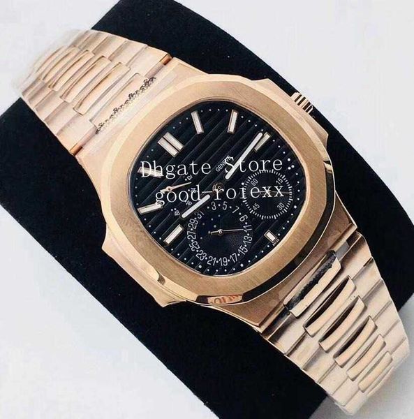 

3 style luxury rose gold diamond bezel crystal watches men automatic cal.240 watch eta men's 5724 power reserve 5712 leather wristwatch