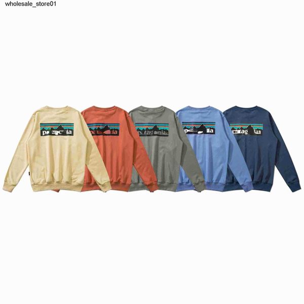 

new men's hoodies designer sweatshirts winter clothes patagonian male female lovers round neck pullover streetwear sweater, Black