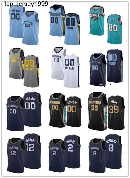 

basketball jerseys 75th custom mens womens memphis''grizzlies''24 dillon brooks ja 12 morant 1 kyle anderson 13 jaren ja, Black;red