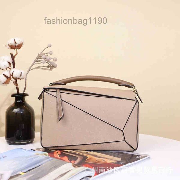 

designer bags loews fashion puzzles bag leather mini geometric portable splicing soft leather women's single diagonal pil 4pe2