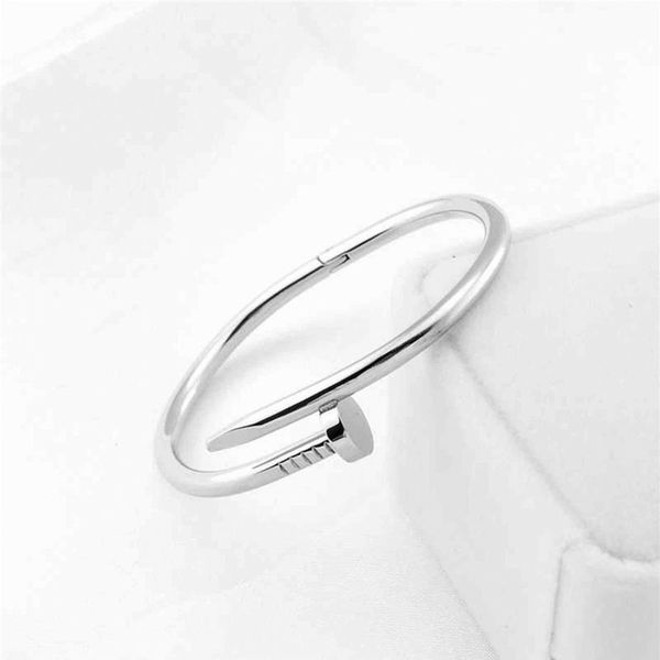 

nail bracelet mens bracelets diamonds designer bangle luxury jewelry women titanium steel alloy gold-plated craft black gold silve314v