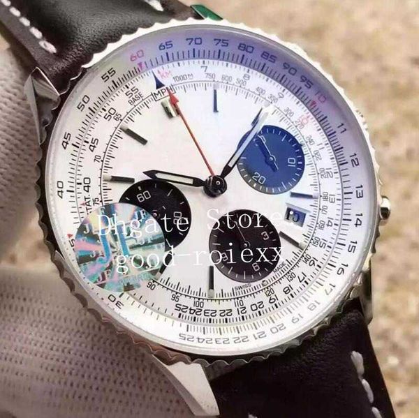 

men's chronograph watches mens automatic eta 7750 watch men wristwatches date 43mm sport jff factory valjoux leather v2 version satch