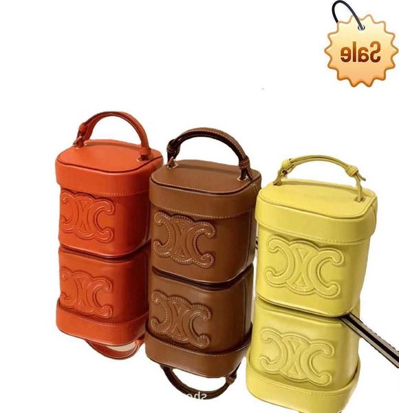 

designer bags 2022 triumphal arch small lunch box embossed cow leather mini msenger single shoulder women's makeup factory direct sale