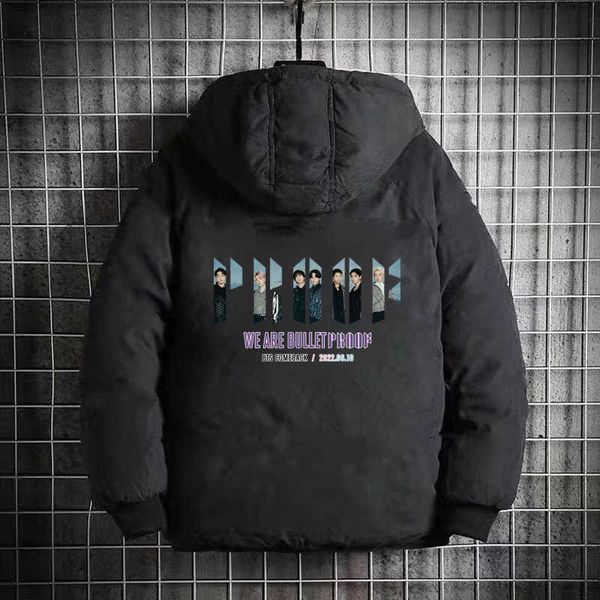 

men's down parkas jaket tahan jatuh anak laki-laki bann pakaian pria korea dalam kotak coilaposa j-harapan hopi longgar gaya g221010, Black