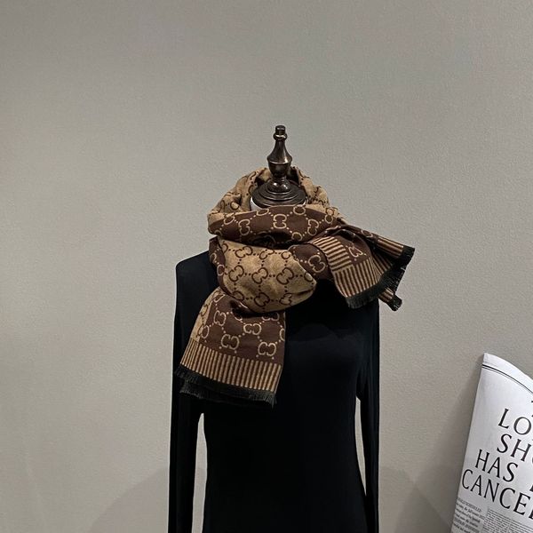 

designer cashmere scarf autumn and winter women's shawl quality cashmere double sided warmth neckband jacquard, Blue;gray