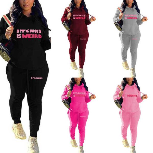 

womens plush hoodies tracksuits designer clothing personality print two piece set plus size 3xl 4xl 5xl, Gray