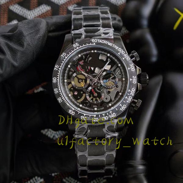 

men's mechanical watch 40mm designer classic 904l all stainless steel watch folding buckle sapphire waterproof watches luminous montre, Slivery;brown