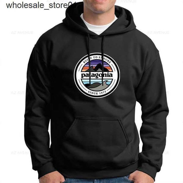 

new men's hoodies designer sweatshirts patagoniass casual sports long sleeve hoodie fashion streetwear coat men women, Black