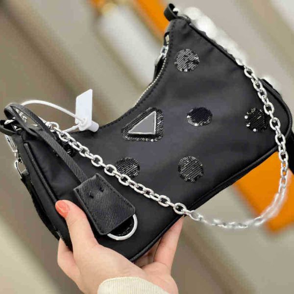 

shoulder bags tote women handbags designers sequin decoration vintage handbag designer brand crossbody female purses 220324