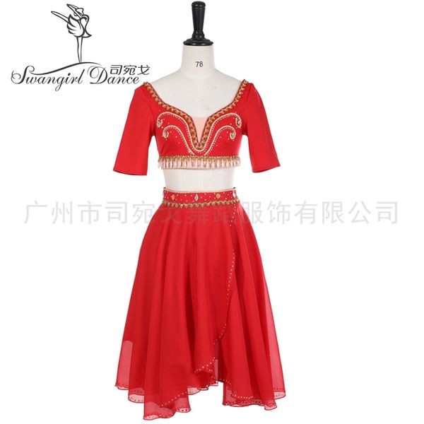 

red le corsaire professional stage ballet costumes women yagp competition ballerina dress bt2073, Black;red