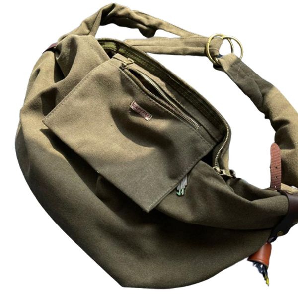 

backpack thick canvas hirata kazuhiro large crossbody bag men's women's kapital retro old fashion chest bagbackpack 2208005