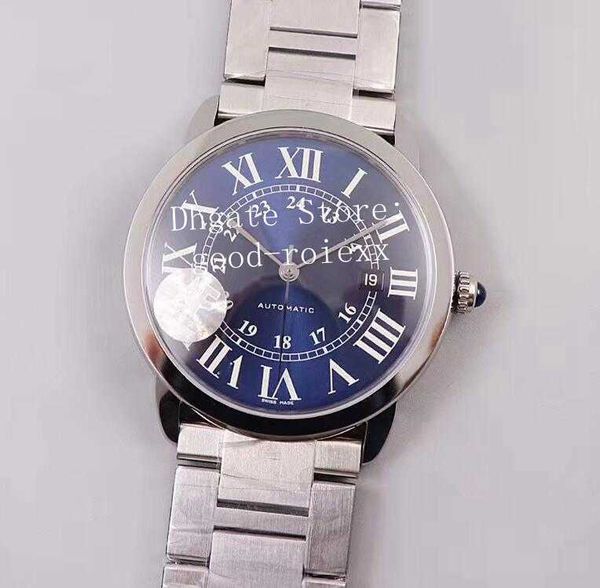 

2 style blue roman dial watches mens automatic solo miyota 9015 drive watch men wsrn0023 full steel w6701011 af factory 42mm wristwatches