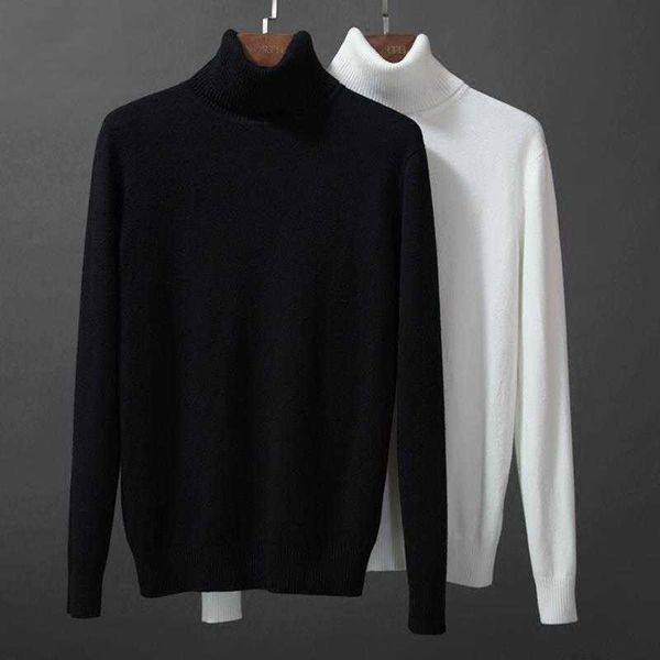 

men's sweaters 2021 new autumn winter men fashion sweater male basic turtleneck solid color casual slim fit brand knitted pullovers d18, White;black