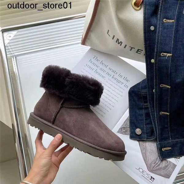 

designer boots australia snow boot luxury women shoes northeast sheepskin fur one wool winter warmth plush thickened cotton shoes, Black