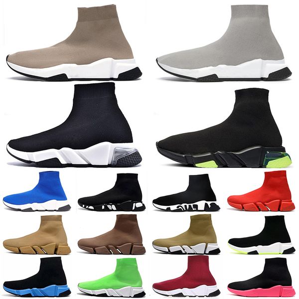 

speed trainers casual shoe sneakers for men women 2022 socks shoes black white 17fw paris graffiti sole vintage old sock designer outdoor wa