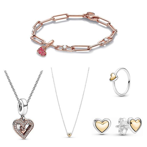 

mother gift charm bracelet earrings fit pandora style pendant necklace ring beads jewelry, Golden;silver